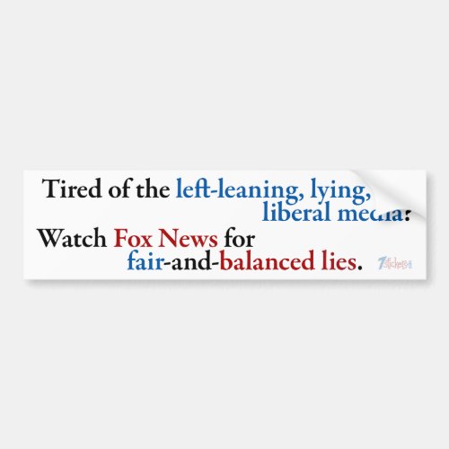 Watch Fox News Bumper Sticker