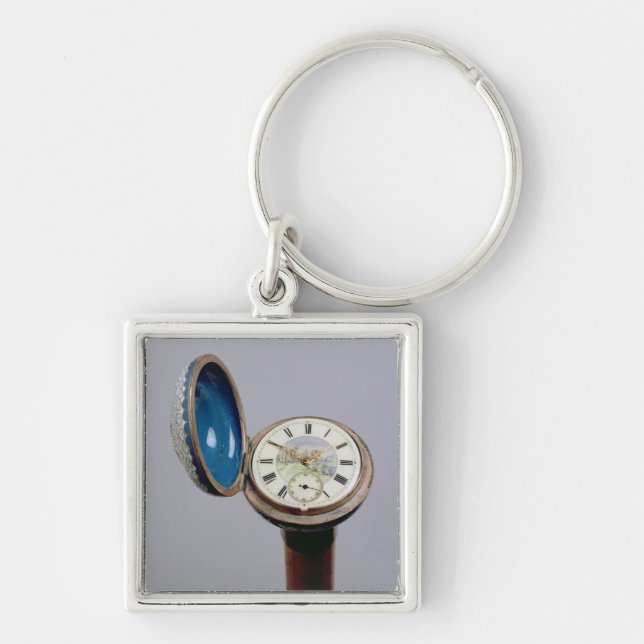 Watch gadget cane (cloisonne enamel) keychain (Front)