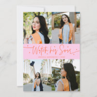 Watch Her Soar Multi Photo Orange Pink Grad