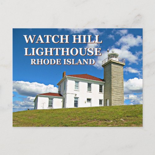 Watch Hill Lighthouse Rhode Island Postcard