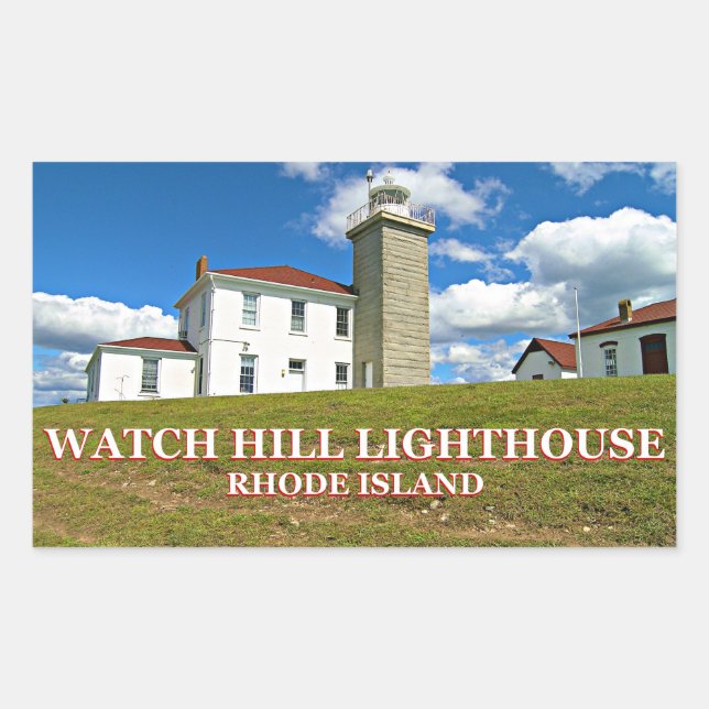 Watch Hill Lighthouse, Rhode Island Stickers (Front)