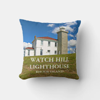 Watch Hill Lighthouse, Rhode Island Throw Pillow