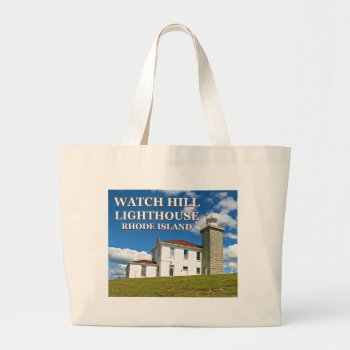 Watch Hill Lighthouse  Rhode Island Tote Bag by LighthouseGuy at Zazzle