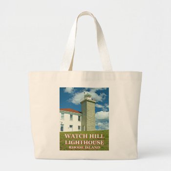 Watch Hill Lighthouse  Rhode Island Tote Bag by LighthouseGuy at Zazzle