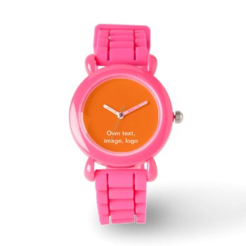 Watch Kids Pink Glitter Uni Orange by Oranjeshop at Zazzle