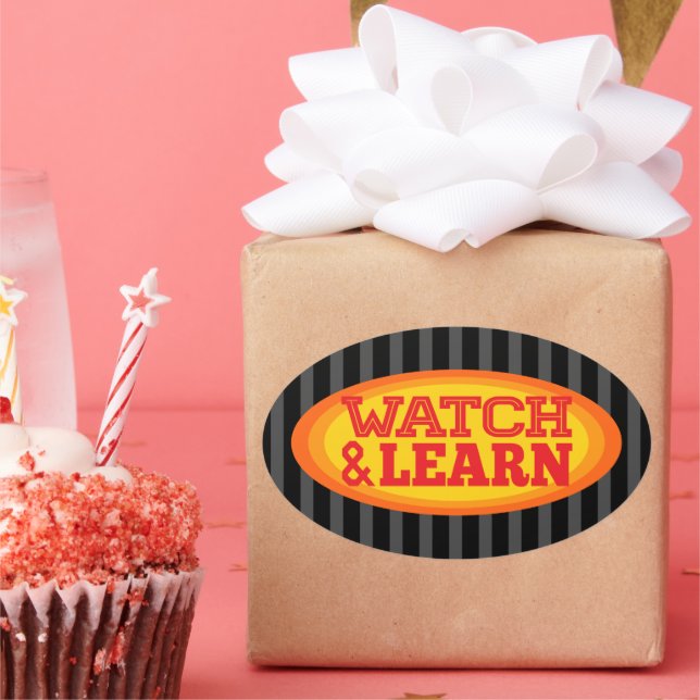 Watch & Learn Radial Oval Stripes Sticker (Party)