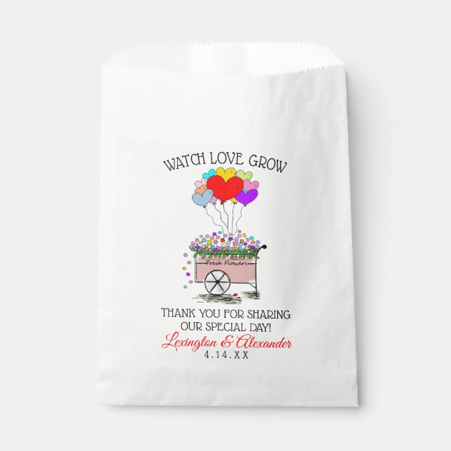 Watch Love Grow Seed Bag Favor |  Wedding Guest (Front)