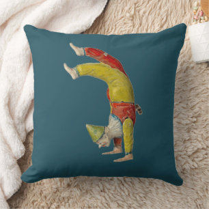 "Watch Me Do A Handstand"/Circus-like performer Throw Pillow