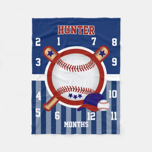 Watch Me Grow Baby Blanket _ Sport Baseball 