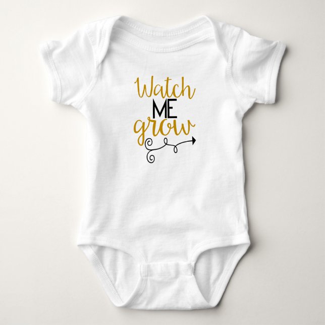 Watch Me Grow Baby Bodysuit (Front)