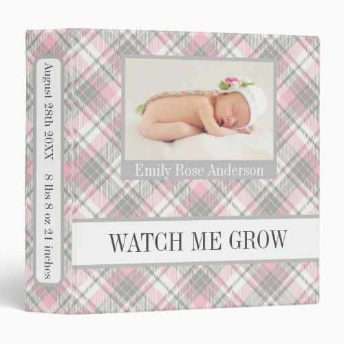Watch Me Grow Baby Photo Album 3 Ring Binder