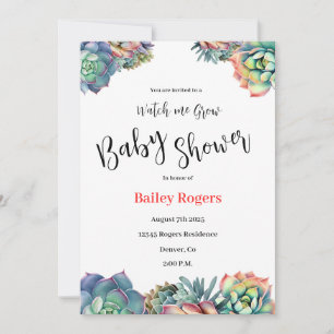“Watch Me Grow” Baby Shower Invitation 