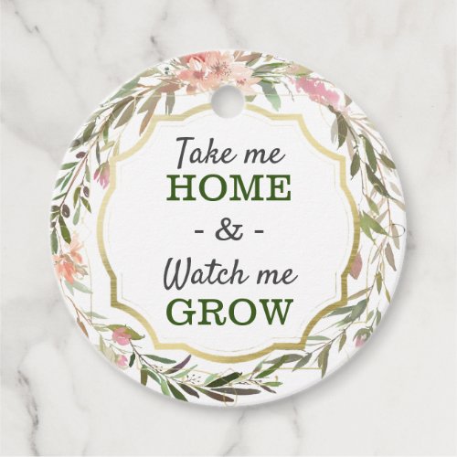 Watch Me Grow Baby Shower Sprinkle Cacti Seed Pot Favor Tags