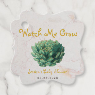 Watch Me Grow Botanical Baby Shower Succulent Favor Tags