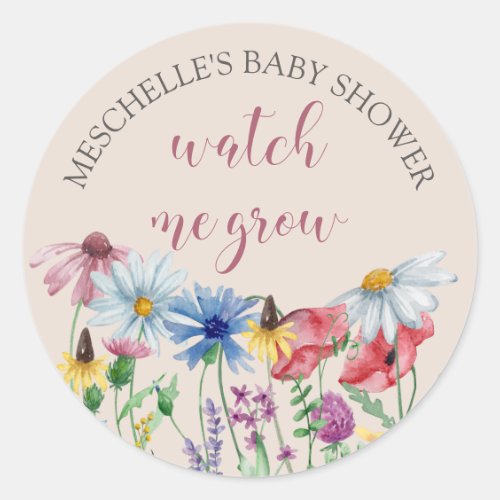 Watch me Grow Country Wildflower Baby Shower