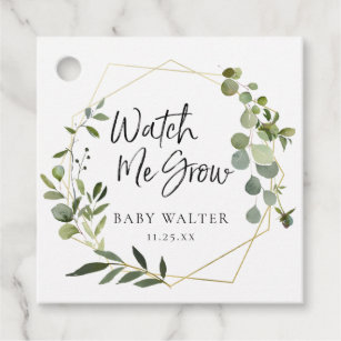 Watch Me Grow Favor Tags Zazzle