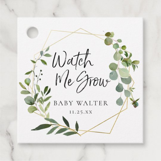 Watch Me Grow | Eucalyptus Baby Shower Favor Tag
