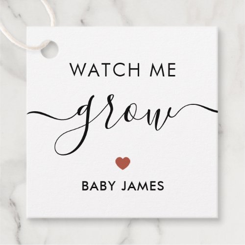 Watch Me Grow Plant Baby Shower Tag Terracotta Favor Tags
