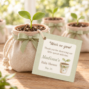 Watch Me Grow Plant Little Sprout Favor Tags