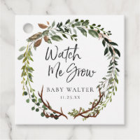 Watch Me Grow | Rustic Baby Shower Favor Tag