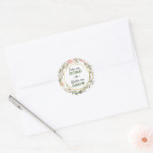 Watch Me Grow Rustic Chic Baby Shower Sprinkle Classic Round Sticker (Envelope)