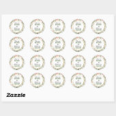 Watch Me Grow Rustic Chic Baby Shower Sprinkle Classic Round Sticker (Sheet)
