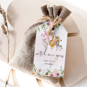 Watch me grow Safari favor tag