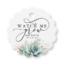 Watch Me Grow - Succulents Greenery Baby Shower Fa Favor Tags