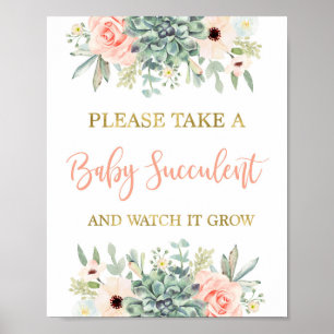Watch me grow succulents sign