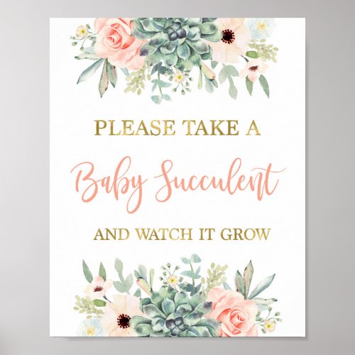 Watch me grow succulents sign