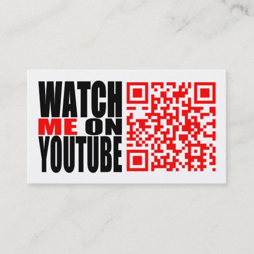 Watch Me on YouTube  Modern Dark Business Card