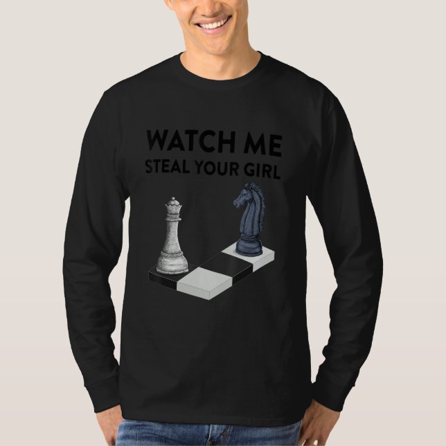 Watch Me Steal Your Girl Boy Valentines Day Funny  T-Shirt (Front)