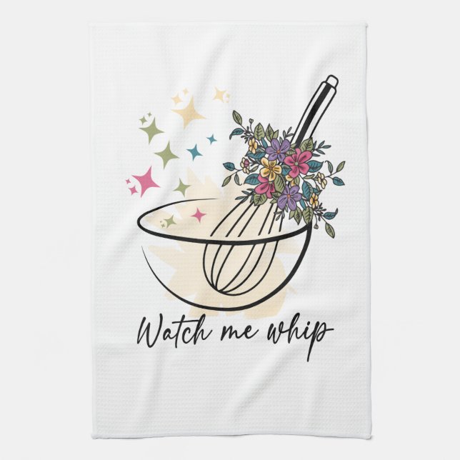 Watch Me Whip Kitchen Towel (Vertical)