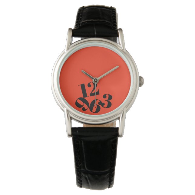 Watch - Orange Background Large Numbers Fallen (Front)