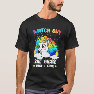 Watch Out 2nd Grade Dabbing Unicorn Back To School T-Shirt
