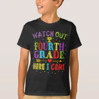First Grade Here I Come Rainbow Watercolor Back To School T-Shirt