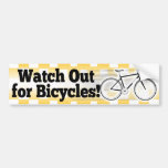 Watch Out for Bicycles Car Bumper Sticker Decal