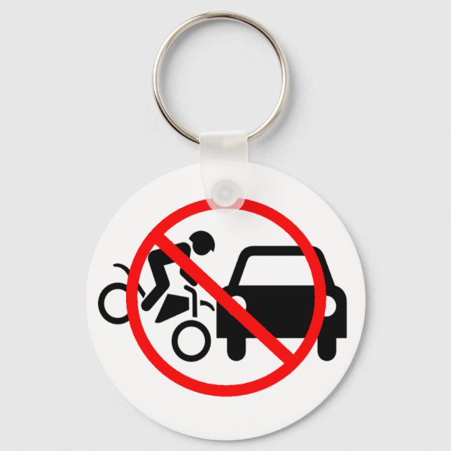 Watch Out For Motorcycles Keychain (Front)