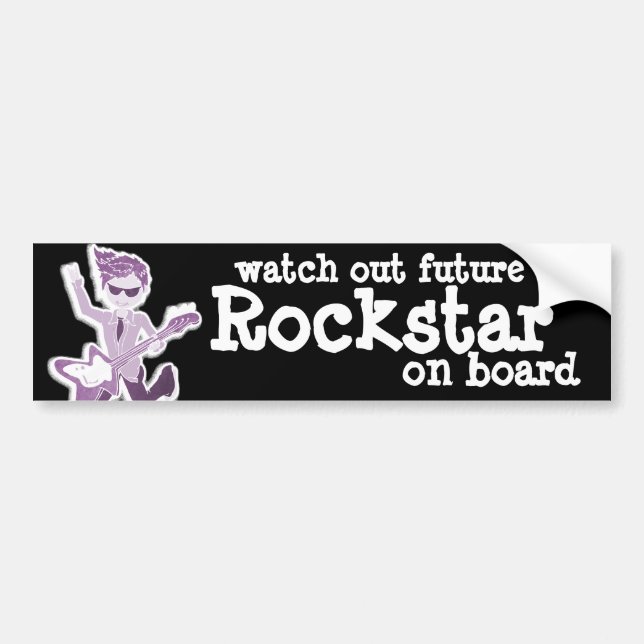 "watch out future Rockstar on board" car sticker (Front)