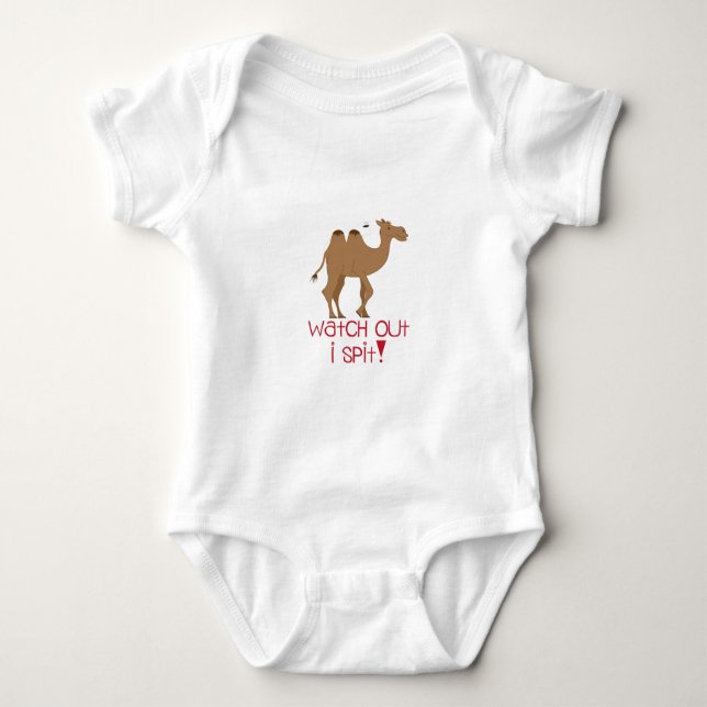 Watch Out I Spit! Baby Bodysuit (Front)