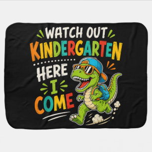 Watch Out Kindergarten Here I Come Dino Baby Blanket
