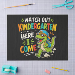 Watch Out Kindergarten Here I Come Dino Tissue Paper