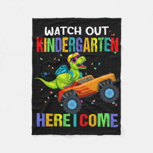 Watch Out Kindergarten Here I Come First Day Of Di Fleece Blanket