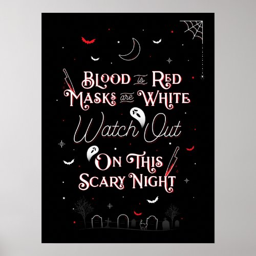 Watch Out On This Scary Night Poster 18x24