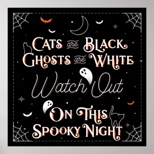 Watch Out On This Spooky Night Poster 24x24