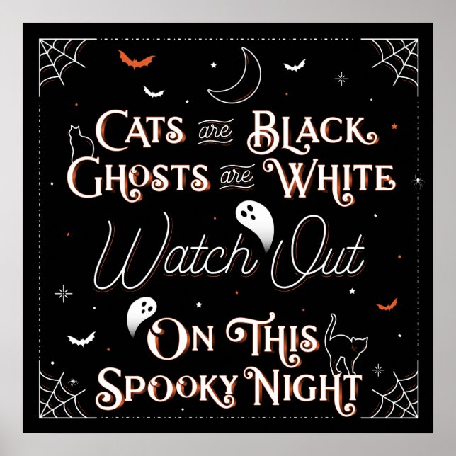 Watch Out On This Spooky Night Poster 24x24 (Front)