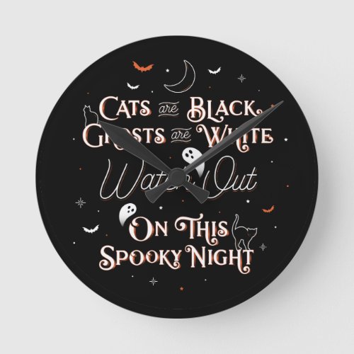 Watch Out On This Spooky Night Wall Clock