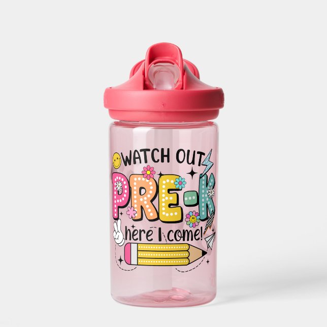 Watch Out Pre-K: Burst of Excitement Water Bottle (Front)