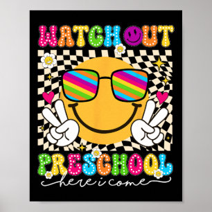 Watch Out Preschool Back To School Teacher Boys Gi Poster