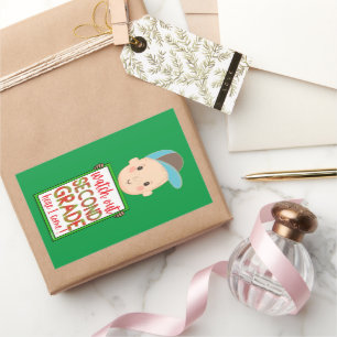 WATCH OUT SECOND GRADE HERE I COME funny cute      Rectangular Sticker